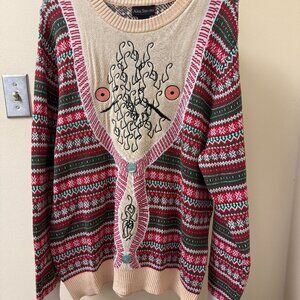 🎄 Ugly Christmas Sweater – Funny Curly Chest Hair Design | NWT 🎄